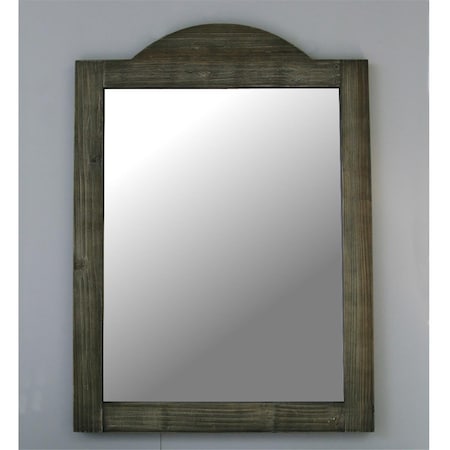 Fine-Line 26 in. Rustic Solid Fir Mirror In Grey FI3081129